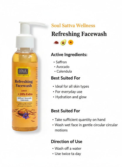 Soul Sattva Refreshing Face wash (100ml)