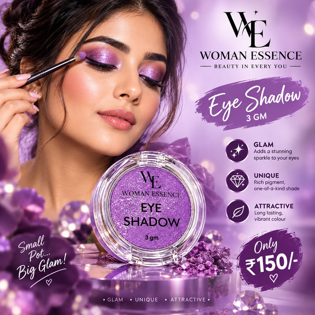 Woman Essence Eye Shadow Purple Glam (3gm)